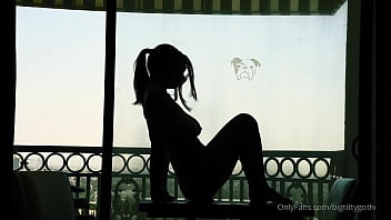 Preview 4 of Big Big Chast - Bigtittygothegg Silhouette Dildo Riding
