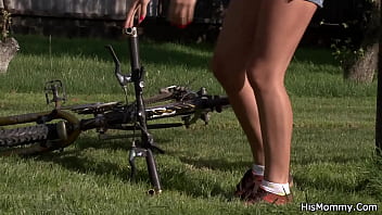 Preview 1 of Xnccxx - Finding very old mother toying young pussy outdoors