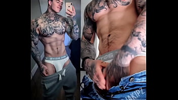 Preview 3 of Brazzer Xxx Vedios - Jakipz Trying To Fit His Massive Cock In His Jeans