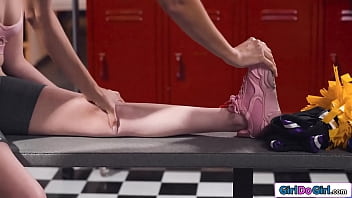 Preview 1 of Charlee Parker And Mandingo - GirlDoGirl.com - Rival teen cheerleaders lick and squirt