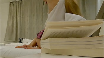 Preview 3 of Magari Pornoebi - No Panties Hot Blonde Babe in Shortest Miniskirt ever seduces a guy with her Amazing Legs and Hands