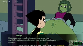 Preview 4 of Hogtie Male - Teen Titans ep 9 Gozei na Buceta de Estelar e Depilei Mutano Femea