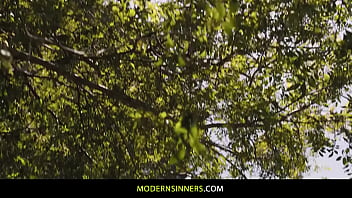 Preview 1 of Busty Pumber - Hitting the summer day with bareback threesome - Devin Trez,  AJ Sloan,  Alpha Wolfe