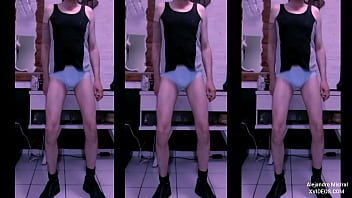 Preview 2 of Cuckold Celebs - ALEJANDRO MISTRAL hombre maduro gusta de las trusas de nailon para marcar su paquete. Segunda parte