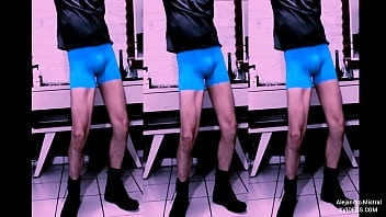 Preview 4 of Cuckold Celebs - ALEJANDRO MISTRAL hombre maduro gusta de las trusas de nailon para marcar su paquete. Segunda parte