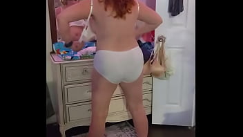 Preview 1 of Dad And Doughnuts Xxx - Hotwife Steffi plaid skirt pussy dance (full version)