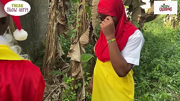 Preview 1 of Banla Sex Xxxx - Nollywood porn of  Nigerian Santa Claus who lured  a na&iuml_ve college girl into the bush for  a hot sex in the sun (Watch full video on RED)