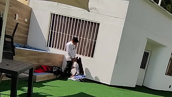 Preview 2 of Doctor Hdsex - Young schoolboys have sex on the school terrace and are caught on a security camera.