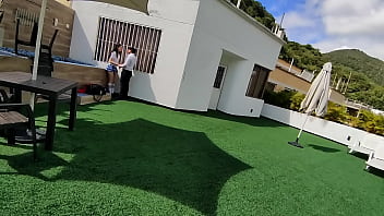 Preview 1 of Doctor Hdsex - Young schoolboys have sex on the school terrace and are caught on a security camera.