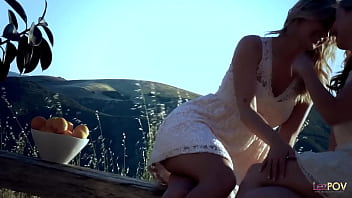 Preview 1 of Nude Kita Xxx - Orange watering lesbians go from kissing and stripping to pussy eating