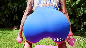 Preview 1 of Bus Booty - Lolly Takes A Jolly Ride On Her Trainer&#039_s Cock