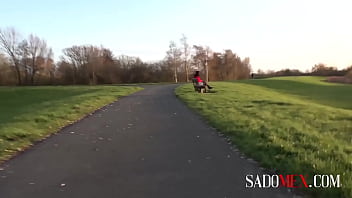 Preview 1 of Bbw Forced Pain6 - I found a sexy young lady in the park and convinced her to fuck