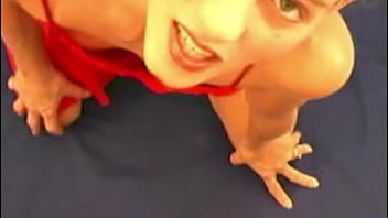 Preview 4 of Zesmin Chwoduri - Hot blonde amateur wife Sucking Santa &amp_ Gets a HUGE load of cum on my face! Merry Christmas to me!