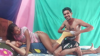 Preview 1 of Plumber Sp6 Cam - Having secret sex with TWO TEENS office BOYS teen sex A girl Two guys /Hanif and sumona and Manik Mia