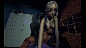 Preview 3 of Lewd Small - VaM - Sad Emo Bitch Rides Dick