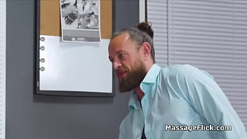 Preview 2 of Xxsex Bf - Surprise oily cock massage in the class room
