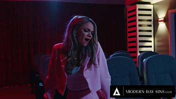 Preview 2 of 14 Years Old Fresh Girls Video - MODERN-DAY SINS - All-Natural Exhibitionist Gives Virgin Boyfriend The BEST Movie Theatre Blowjob!