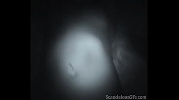 Preview 4 of Blackmail Mom Blowjob - Couple rubbing tits fucking on dark until cumming