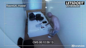 Preview 2 of 16yes Boy - FREE FULL VIDEO - Horny Brunette (Frida Sante) Fucks Bald Roommate In Hostel - LETSDOEIT