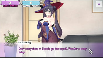 Preview 2 of Steet Sex - Waifu Hub S5 - Mona from Genshin Impact [ Parody Hentai game PornPlay ] Ep.1 the sexy astrologist is getting naked on the casting couch