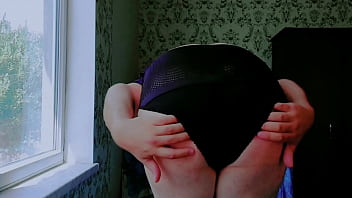 Preview 4 of Hd Xxxbfbfbf - Black Underpants Blue Sexy Dress Sissy Slut Crossdresser White Body Gay Twink Hairless Yummy Skin Big Butt Big Ass Cute