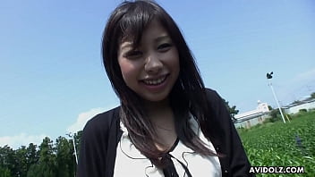 Preview 1 of Dick Licked - Japanese brunette Karin Asahi lets a stranger fingerfuck her hairy pussy  on the street uncensored.