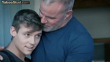 Preview 1 of Sadie Sink - Stepdaddy DILF barebacks twink after blowjob and rimjob