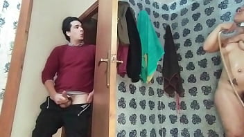 Preview 2 of Muslim Wife Swap - I catch my stepsister naked in the shower and she invites me to fuck