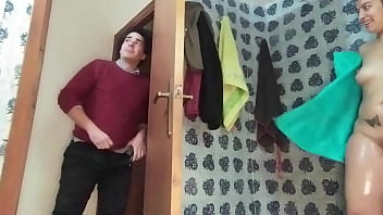 Preview 3 of Muslim Wife Swap - I catch my stepsister naked in the shower and she invites me to fuck