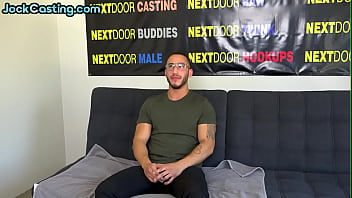 Preview 1 of Kara Foxx - Hairy cock amateur jock wanks his hard dick on casting
