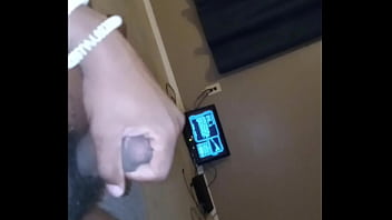 Preview 2 of Moom Xxx My Sans - Superdariusguy rubs his brown cock while playing his game pt4