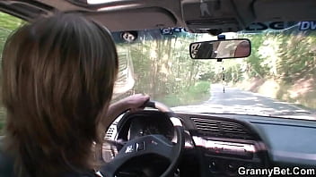 Preview 1 of All Poron Of Alexa Grace - Hitchhiking 80 yo blonde granny riding his dick