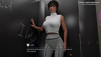 Preview 2 of Barazr Xxx - Tomb Raider Lara Croft Teen With Big Tits Glory Hole BBC Blowjob And Cum In Mouth | Croft Adventures | 3D Animated Hentai Game | Part #1