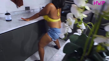 Preview 3 of Alita Xxx Hd Hot - Hot big boobs student is still horny in the kitchen after fucking her stepbrother in the bedroom  before going to prepare him a nice meal