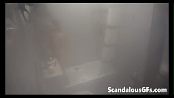 Preview 3 of Sunny Laione Xx Videos - A steamy video of my naked hot ex in a luxury steam shower