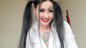 Preview 1 of Xxx Vido Up Basti - Sweet and delicious apple spit for the dirty boy. Open your mouth and enjoy an unforgettable cocktail from Dominatrix Nika.