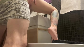 Preview 4 of Little Apri - Some stupid video... I Tried to make his small dick cum with handjob but he even didn&#039_t get hard and hide his smallest cock I have ever seen
