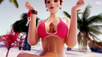 Preview 2 of Big Pronestar - Dva tittfuck on beach