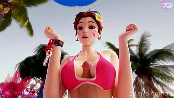 Preview 3 of Big Pronestar - Dva tittfuck on beach
