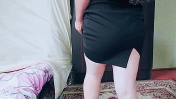 Preview 1 of Rominia Teen - Party Mini Dress Sissy White Body Big Ass Big Butt Booty Crossdresser Femboy Lady boy Gay MTF LGBTQ
