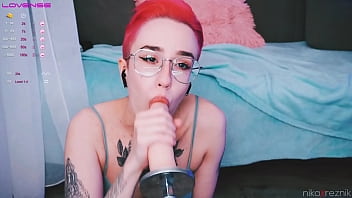 Preview 2 of Mina Tao Jo - Cute tomboy getting fuck in mouth by fuckmachine