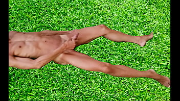 Preview 1 of Lusty Grandma Sucks Cock - Fake grass cum