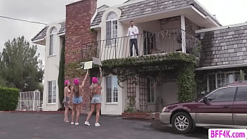 Preview 1 of Spy Window Indian Mom - Three busty teens get their wet pussies fucked by politician