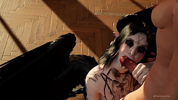 Preview 2 of Xxx Sex Video Adi Basi - SUCCUBUS BLOWJOB (she swallows the cum out of her futa cock)