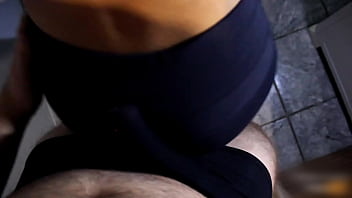 Preview 4 of Dog In Grill - Dry humping in leggings,  cum in pants