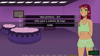 Preview 3 of Gf Faces Camera - Teen titans ep 2 Fui tentar ser heroi tomei uma surra da Novinha Roxa