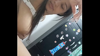 Preview 3 of Boy Nude - Hot brunette Spanish teen with big saggy tits and a big ass fucked by her stepbrother with a big white cock teen from New York United States POV Full HD video