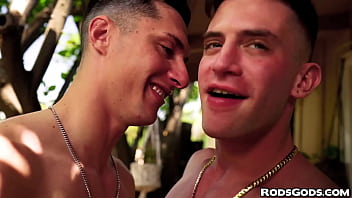 Preview 2 of Www Xxxx Adult Movies Com - Two hunks Trevor Brooks and Tristan Hunter are in their backyard. They can&#039_t get enough and they touch each other,  feel each other,  look at each other.