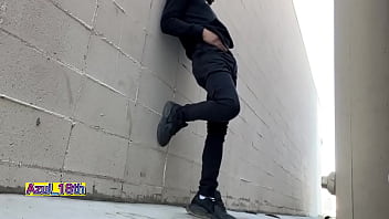 Preview 2 of Latina Creampie - Hot young man gets naked in different parts of the city