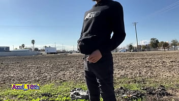 Preview 1 of Latina Creampie - Hot young man gets naked in different parts of the city